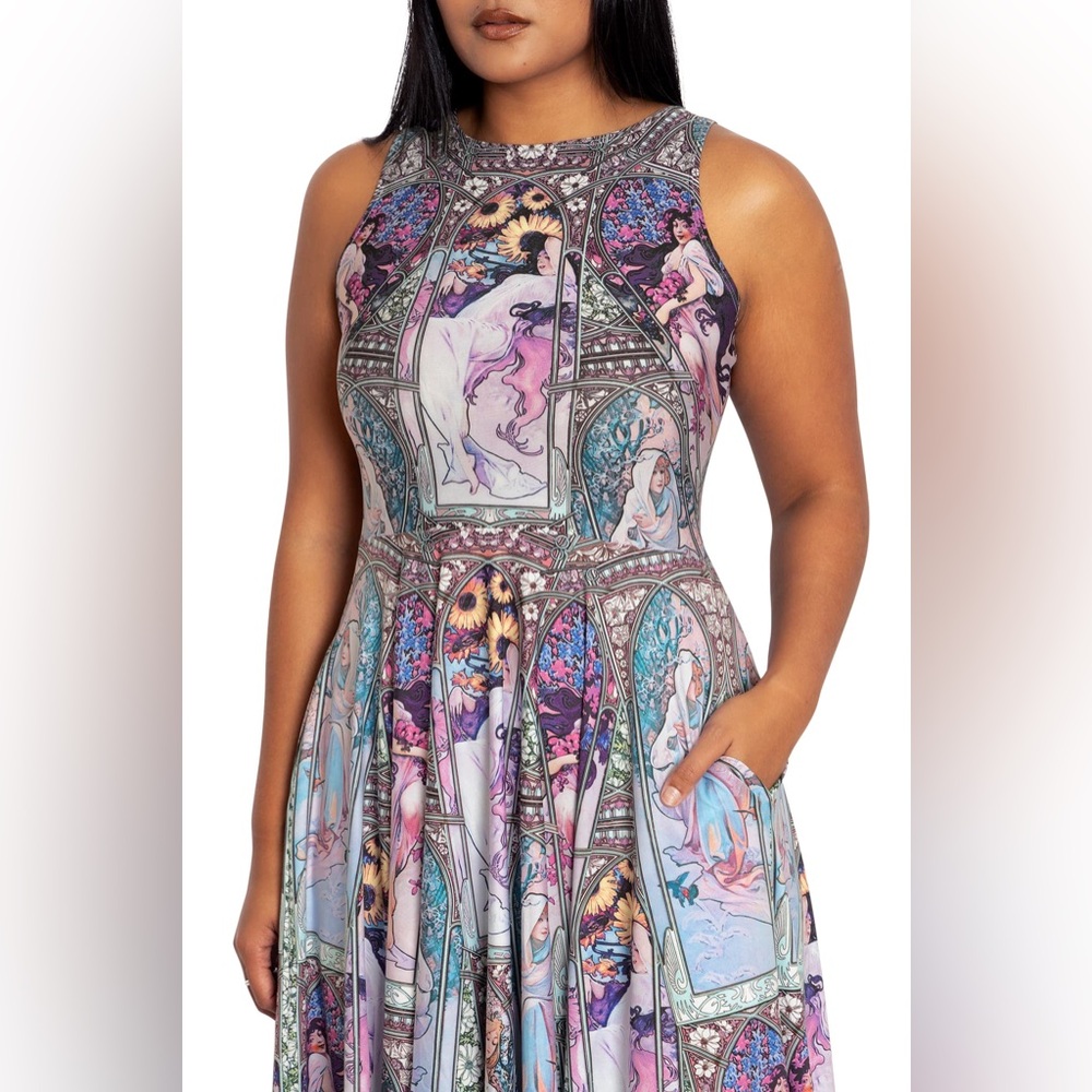 Blackmilk four seasons  Art Nouveau Midi Dress - Picture 4 of 10